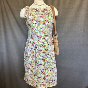 Vintage 90s CDC Tank Dress Ditsy Floral Granola Girl cottagecore Colorful Sz 6